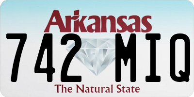 AR license plate 742MIQ