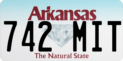 AR license plate 742MIT