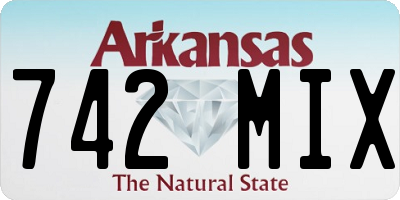AR license plate 742MIX