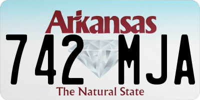 AR license plate 742MJA