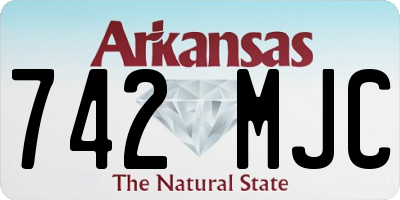 AR license plate 742MJC