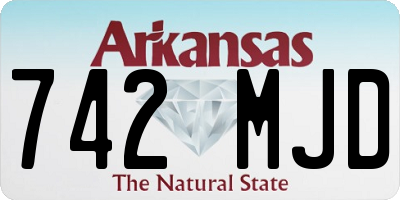 AR license plate 742MJD