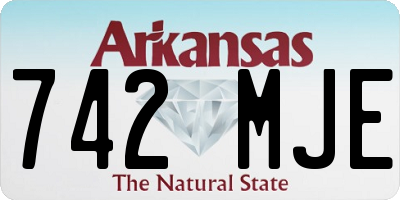 AR license plate 742MJE