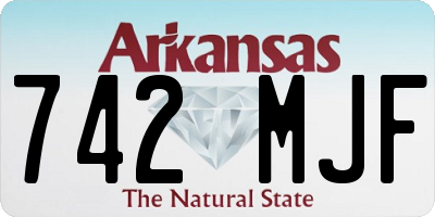 AR license plate 742MJF