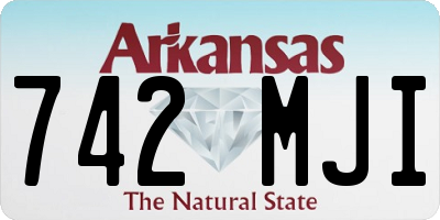 AR license plate 742MJI
