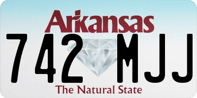 AR license plate 742MJJ