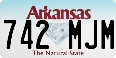 AR license plate 742MJM