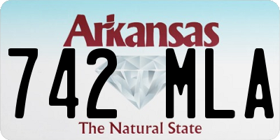 AR license plate 742MLA