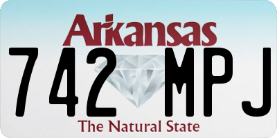 AR license plate 742MPJ