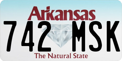 AR license plate 742MSK
