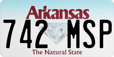 AR license plate 742MSP