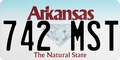 AR license plate 742MST