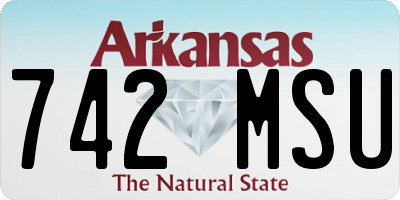 AR license plate 742MSU