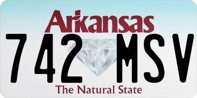 AR license plate 742MSV