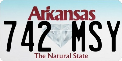 AR license plate 742MSY