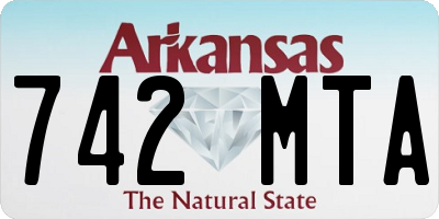 AR license plate 742MTA
