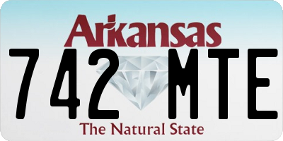 AR license plate 742MTE