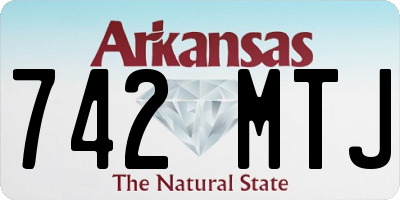 AR license plate 742MTJ
