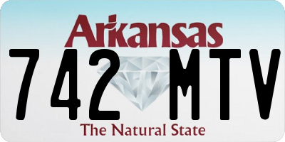 AR license plate 742MTV