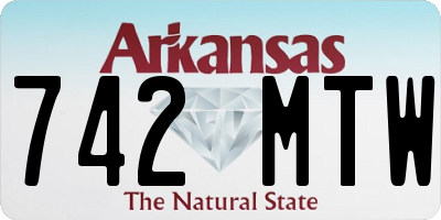 AR license plate 742MTW