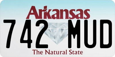 AR license plate 742MUD