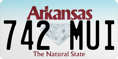 AR license plate 742MUI