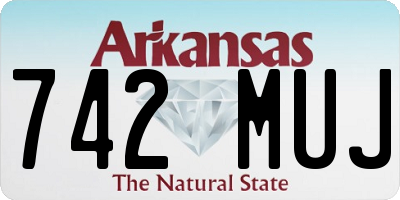 AR license plate 742MUJ