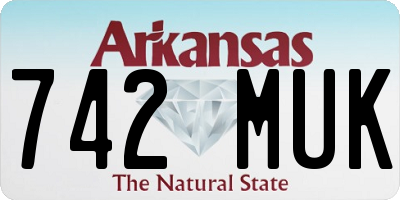 AR license plate 742MUK