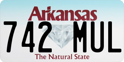 AR license plate 742MUL