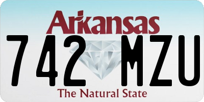 AR license plate 742MZU