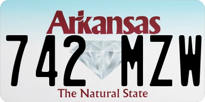 AR license plate 742MZW