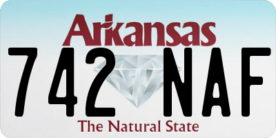 AR license plate 742NAF