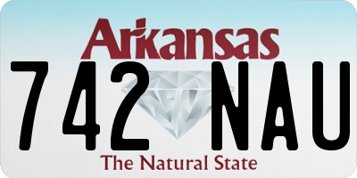 AR license plate 742NAU