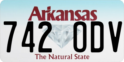 AR license plate 742ODV