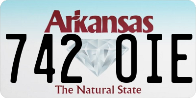 AR license plate 742OIE