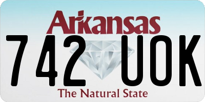 AR license plate 742UOK