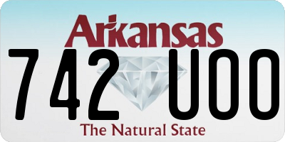 AR license plate 742UOO