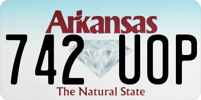 AR license plate 742UOP