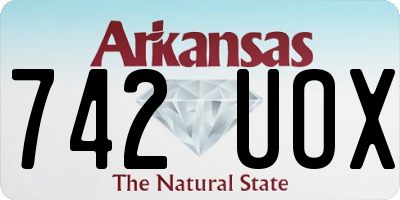 AR license plate 742UOX