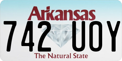 AR license plate 742UOY