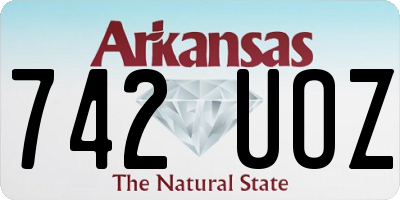 AR license plate 742UOZ