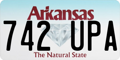 AR license plate 742UPA