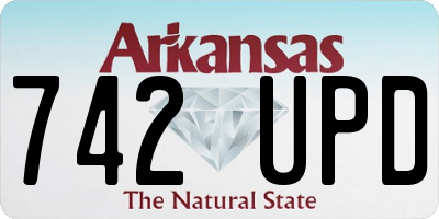 AR license plate 742UPD