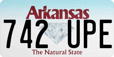 AR license plate 742UPE