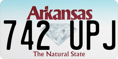 AR license plate 742UPJ