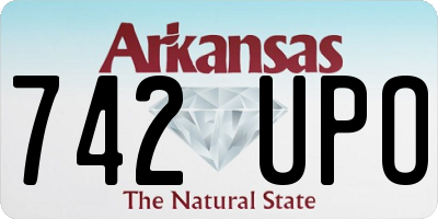 AR license plate 742UPO
