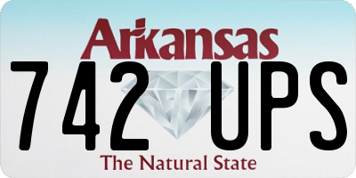 AR license plate 742UPS