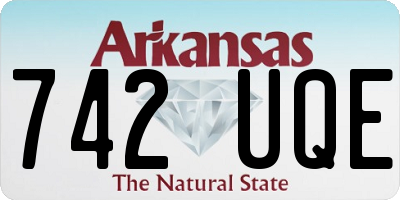 AR license plate 742UQE