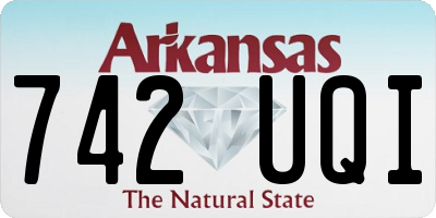 AR license plate 742UQI