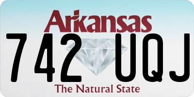 AR license plate 742UQJ